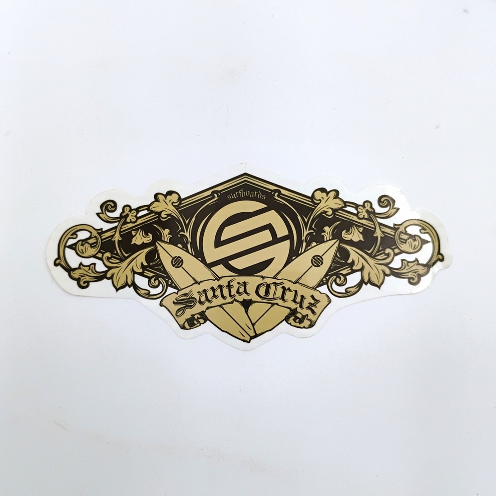 Santa Cruz Surfboards Sticker Filigree Logo Vinyl Decal Surf Skate Decal 90s VTG